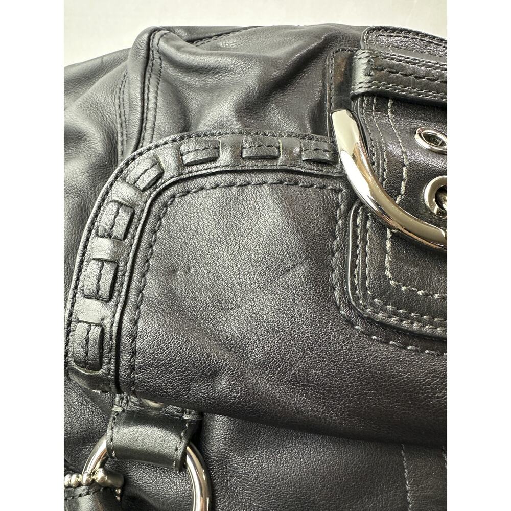 Coach Soho Courtney Buckle Domed Leather Shoulder Bag Flap Fold Over Satchel - Picture 3 of 16